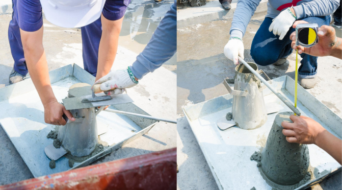 Quality Tests on Concrete-Slump test
