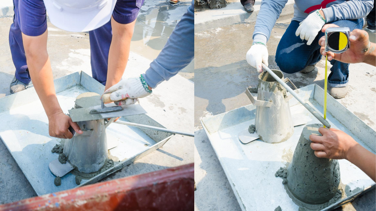 Quality Tests on Concrete-Slump test