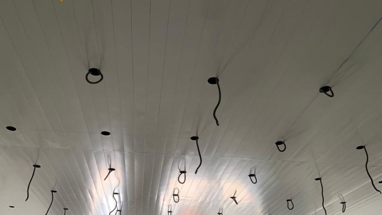 Plank type metal false ceiling