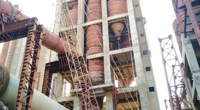 Manufacturing process of cement.