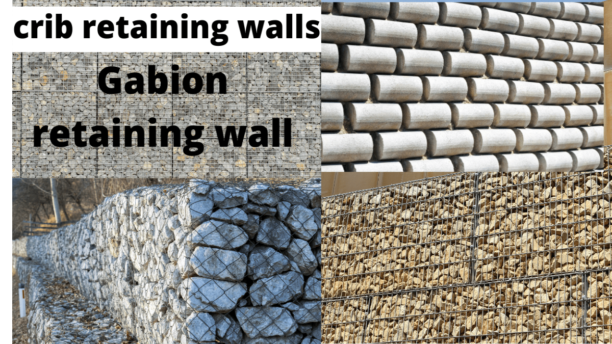 Crib retaining walls, Bin retaining walls & Gabion Walls