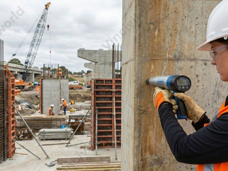 Rebound hammer test on Concrete structures