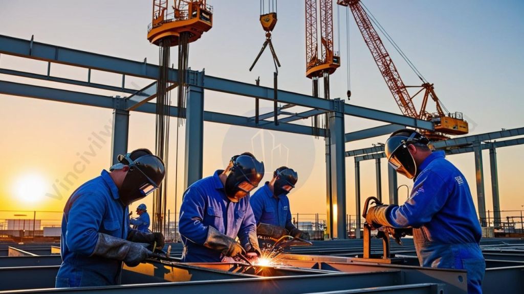 structural steel fabrication work